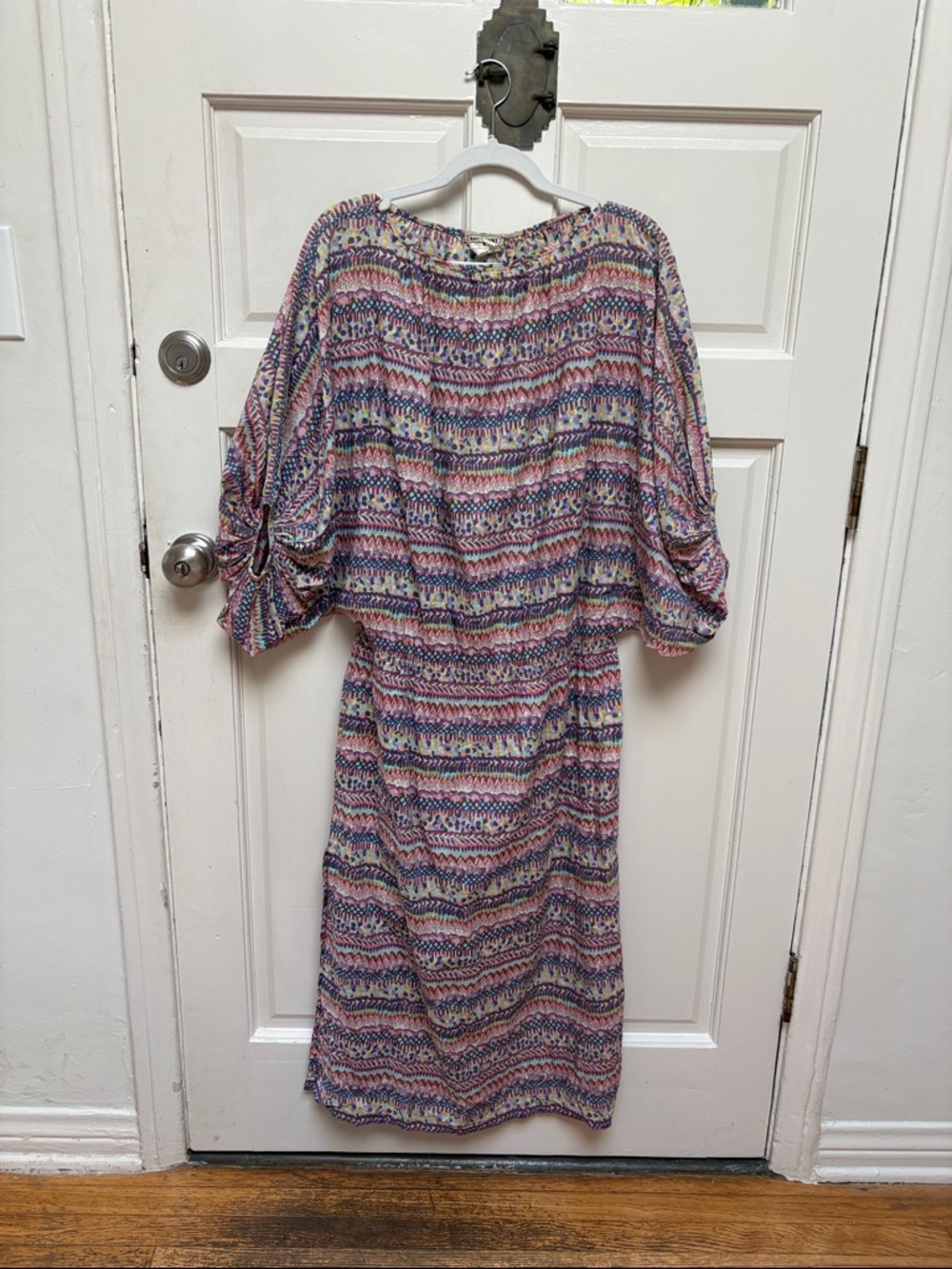 Vintage Missoni Multicolor Patterned Midi Dress